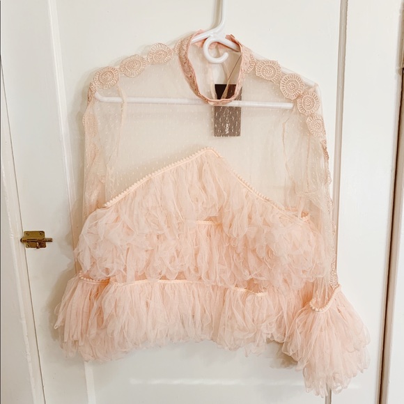 Blush Frill Top - Picture 2 of 4